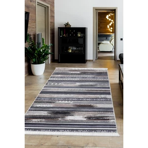 Diji Dekor Köln Kahve Saçaklı Dijital Halı Kaymaz Yıkanabilir İskandinav Yolluk 80 x 550 cm.