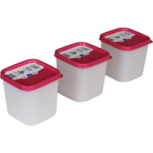 Hobby Life Alaska Nofrost Saklama Kabı 0,38 Litre 3 'lü Fuşya