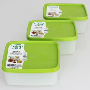 Hobby Life Alaska Nofrost Saklama Kabı 0,65 Litre 3'lü Yeşil
