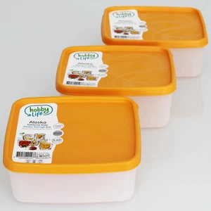 Hobby Life Alaska Nofrost Saklama Kabı 0,65 Litre 3'lü Turuncu