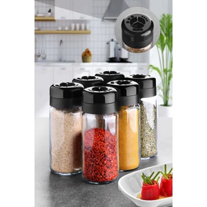 Kitchen Life 6 Adet Büyük Boy Cam Baharatlık Seti - 245 ml