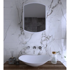 Beyaz Dekoratif Banyo Dolabı Üst Modülü