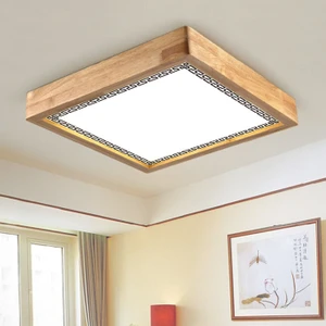 Wood Design World Ahşap Çerçeve Motifli Tavan LED Aydınlatma Avize