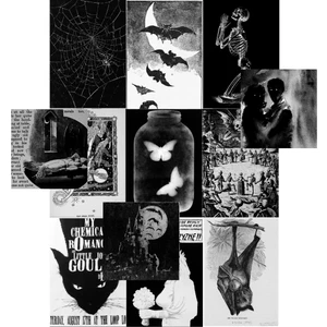 Gothıc Grunge Gotik Punk Poster Duvar Kağıdı Seti