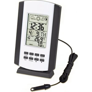 TT T-ECHNI-C Termometre Dijital Nem Ölçer Saat Alarm Iç Dış Ortam Tt T-Echnı-C H-115AB