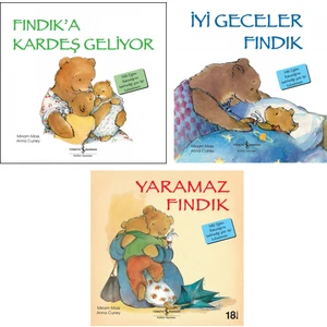 İş Bankası Kültür Yayınları Fındık 3 Kitap Set / Fındık'a Kardeş Geliyor - Iyi Geceler Fındık - Yaramaz Fındık - Miriam Moss