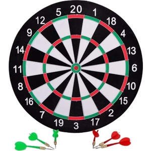 Onyıl Oyuncak Dzc Kuzenler Avm Iğneli Çift Taraflı Dart Tahtası Büuük Boy 37 cm 6 Ok Spor Aktivite Oyuncak