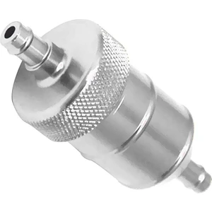 8mm 5/16 "alüminyum Inline Yakıt Petrol Dizsel Filtre Evrensel Gümüş