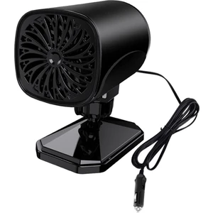 Oto Araba Isıtıcı Takma Sigara Çakmak Dokuman Otomobil Ön Cam Fan 12 V Siyah