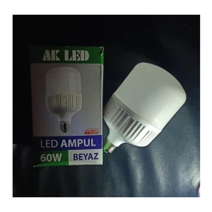 Ak LED E-27 Duylu 60 Watt Beyaz Işık LED Torch Ampul