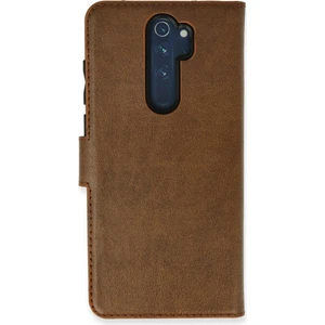Xiaomi Redmi Note 8 Pro Kılıf Kapaklı Cüzdan Standlı Deri - Taba