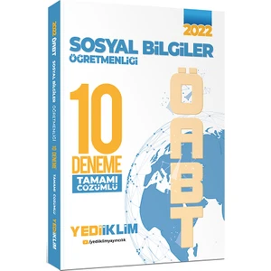 Yediiklim Yayınları ÖABT 2022 Sosyal Bilgiler Öğretmenliği Tamamı Çözümlü 10 Deneme