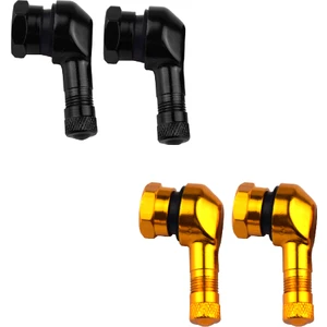 Evrensel Motosiklet Cnc Jant Lastik Vanaları Kök Gold & Siyah Hava Lastik (Yurt Dışından)