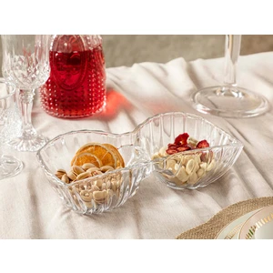 English Home Luly Cam 2 Bölmeli Çerezlık 25 cm Şeffaf