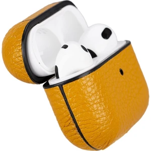 Jupp Apple Airpods 3.nesil Uyumlu Deri Kılıf FL12 Sarı