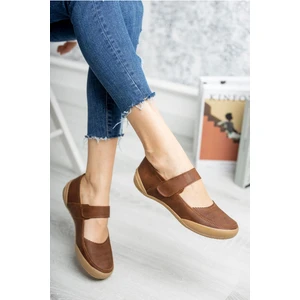 Ortapedik Ped Cırtlı Taba Ayakkabı