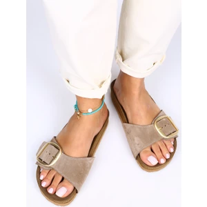 Jade Deri Tek Bant Vizon Terlik