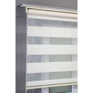 Bizden Perde Krem Pileli Zebra Stor Perde