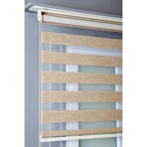 Bizden Perde Sütlü Kahve Renk Bambu Zebra Stor Perde