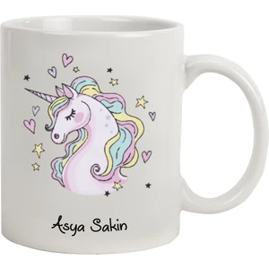 Hediye Rengi Isme Özel kupa Bardak - Unicorn M2