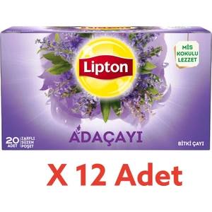 Adaçayı Bitki Süzen Bardak Poşet Çayı 20LI x 12 Adet