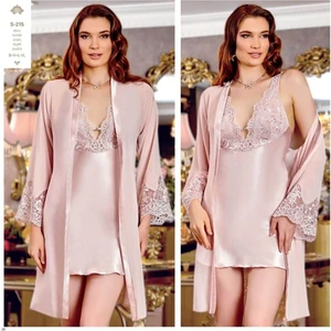 215 Çeyizlik Saten 6'lı Set-Pudra