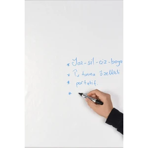 Kaizen Market Sihirli Tahta Beyaz Akıllı Kağıt Tahta 2'li Silgili Kalem 100 x 120 cm