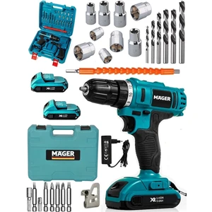 Germany Thechnology 58 Wat 5 Ah 24 Parça Set Hediyeli Vidalama Şarjlı Matkap MGR1058SETBLUE