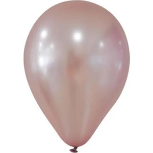 Patladı Gitti 12 Inç Metalik Gül Kurusu Balon 10 Adet