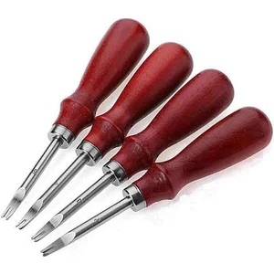 Ahşap Deri Kenarı Çapak Alma Bıçağı Kahverengi Saplı Linör 1 mm