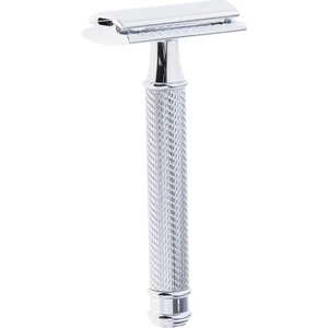 Geleneksel Klasik Erkek Güvenlik Razor Çift Kenar Jilet Sakal Yüz Bakımı Gümüş