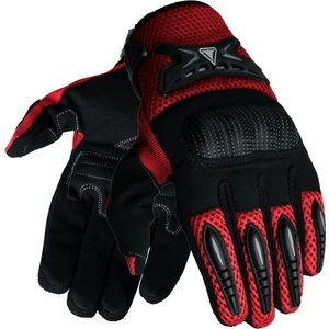 Charlee Yazlık Motosiklet Eldiveni Kırmızı Hava Alabilen Fileli Yapı ile Konforlu Kullanım