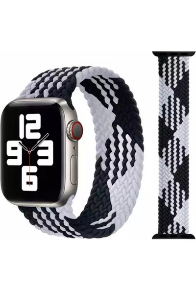 Bonjux Apple Watch Uyumlu 2 45 mm Örgü Solo Loop Kordon Kayış Large: 16 cm