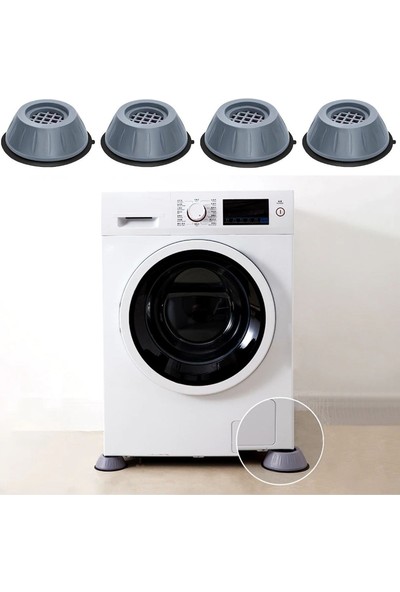 Aloopratik Çamaşır Makinesi Sarsıntı Titreşim Ses Önleyici Kaydırmaz Ayak 4'lü Set