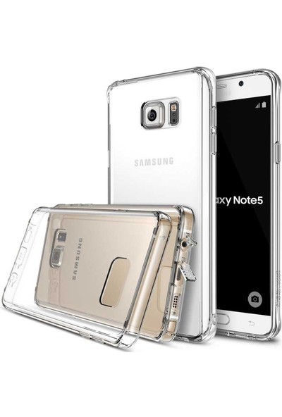 Kılıfist Samsung Galaxy Note 5 Kılıf Şeffaf Süper Silikon Kamera Korumalı