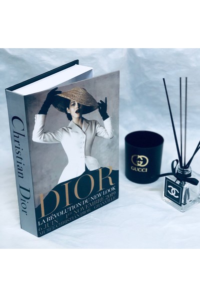 Dior Şapka Figürlü Dekoratif Kitap Kutusu