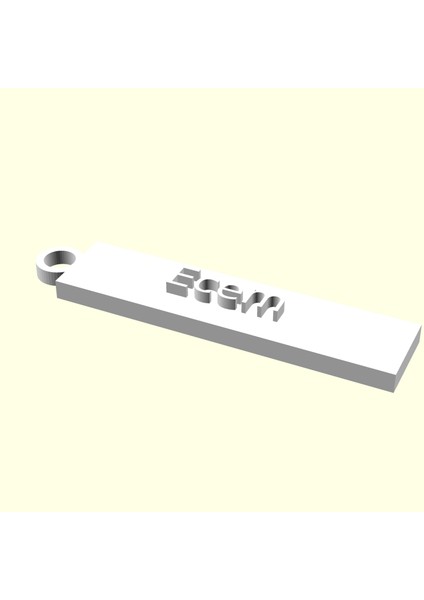 Ecem Kişiye Özel Üretim Zincirsiz Anahtarlık Sevgiliye Eşe Hediyelik Tag Askı Organik Plastikten