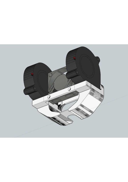 Tevo Tornado Stok Hotend Için 5015 Çift Fan Üfleyici Plastik Aparat