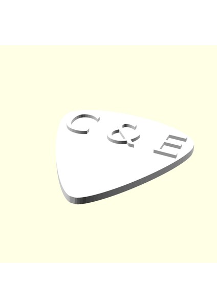 C & E Harfi Kişiye Özel Üretim Gitar Sevgiliye Eşe Hediyelik Bas 1 Adet Organik Plastik