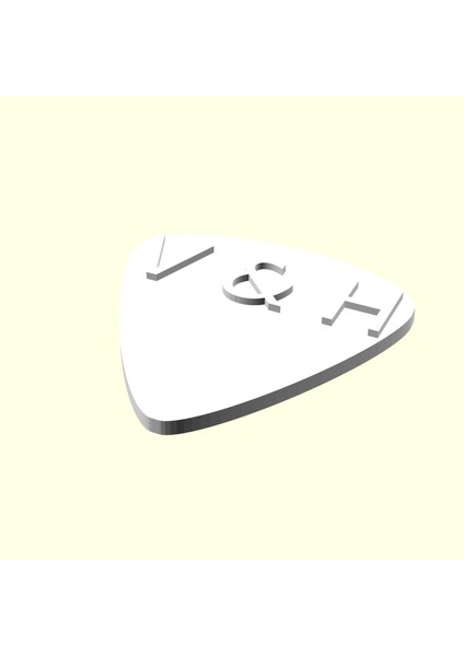 V & H Harfi Kişiye Özel Üretim Gitar Sevgiliye Eşe Hediyelik Bas 1 Adet Organik Plastik