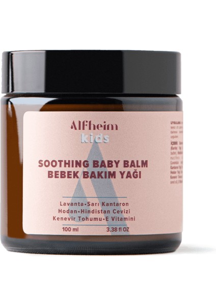 Alfheim soothing Baby Balm/ Bebekler Için Pişik ve Tahrişi / Günlük Kullanılabilir/ 100 ml