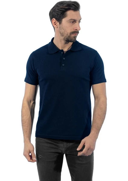 Polo Yaka Tişört, Lacivert -136E745- T-shirt, Tshirt, Kısa Kollu