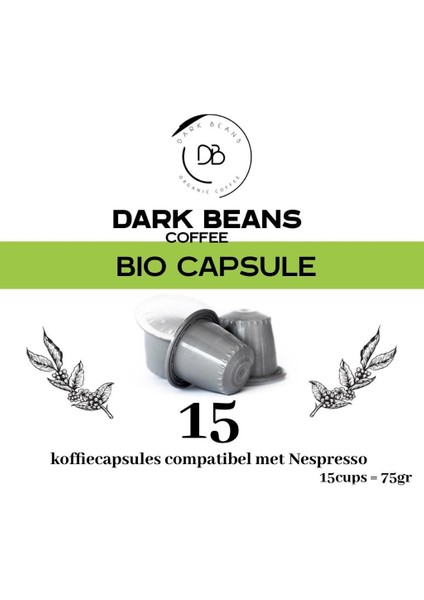 Darkbeans Bio Kapsül Kahve 15'li