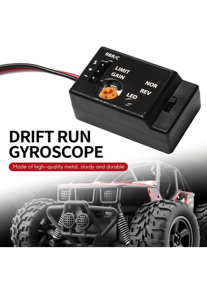 Wpl D12 Için Mini Gyro Jiroskop 1/10 Rc Araba Drift Araba Yarışı Direksiyon Çıkışı Entegre Kompakt Hafif Tasarım