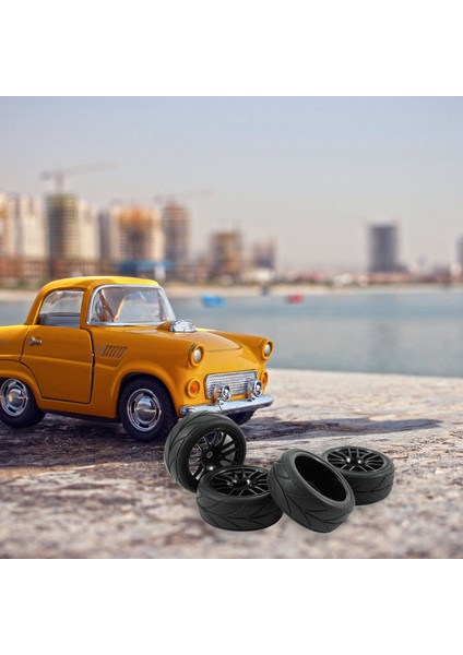 4 Adet 1/10 Kauçuk Lastik Rc Araba Yarışı Lastikleri Yolda Jant Fit Hsp Hpi 9068-6081 Rc Araba Parçası