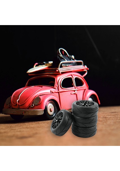 4 Adet 1/10 Kauçuk Lastik Rc Araba Yarışı Lastikleri Yolda Jant Fit Hsp Hpi 9068-6081 Rc Araba Parçası
