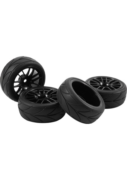 4 Adet 1/10 Kauçuk Lastik Rc Araba Yarışı Lastikleri Yolda Jant Fit Hsp Hpi 9068-6081 Rc Araba Parçası