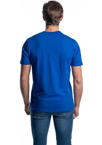 V Yaka Tişört, Saks Mavi -113E241- T-shirt, Tshirt, Kısa Kollu fiyatları