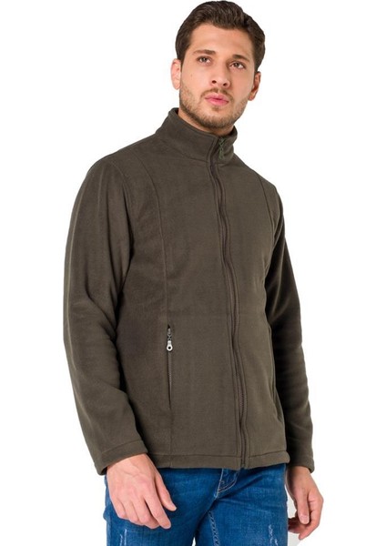 , Erkek Polar Mont, Haki -99E425- Cepli,Fermuarlı,Outdoor fiyatları