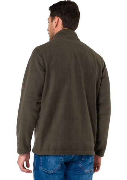 , Erkek Polar Mont, Haki -99E425- Cepli,Fermuarlı,Outdoor modelleri